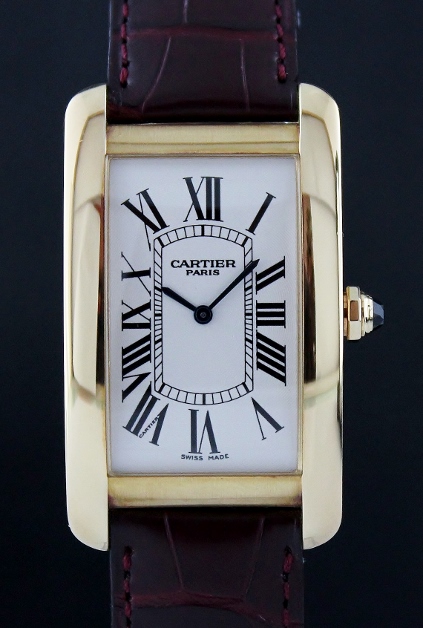 (image for) A CARTIER 18K YELLOW GOLD MANUAL WINDING AMERICAINE TANK / 1735B